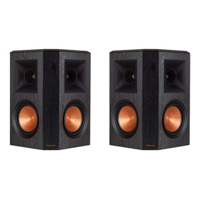 Klipsch RP-502S surround speaker with a tweeter horn for precise high-frequency detail.