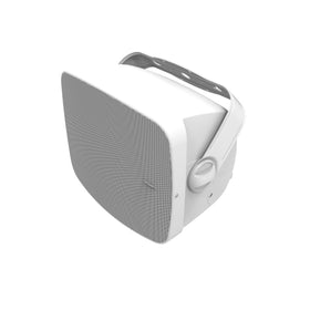 Klipsch RSM-650 white front view, weather-ready design for outdoor spaces.