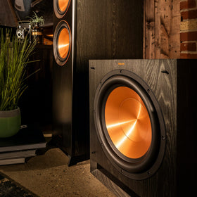 Klipsch SPL-120 side profile shows compact footprint for flexible placement