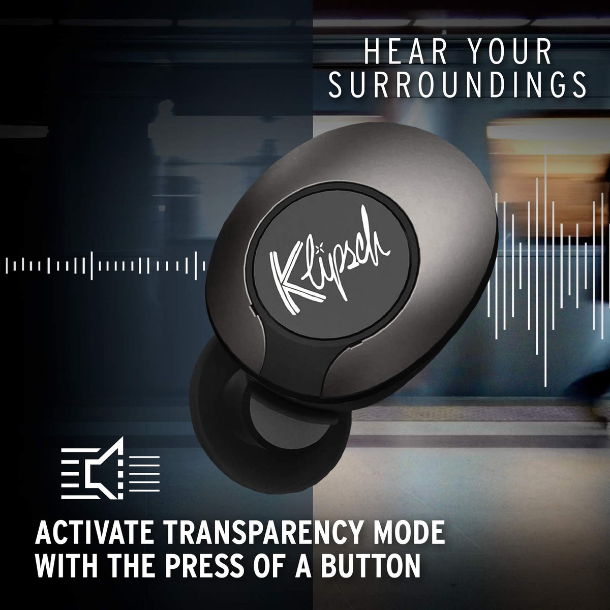 Klipsch T5 II six oval ear tips set for comfort and seal.