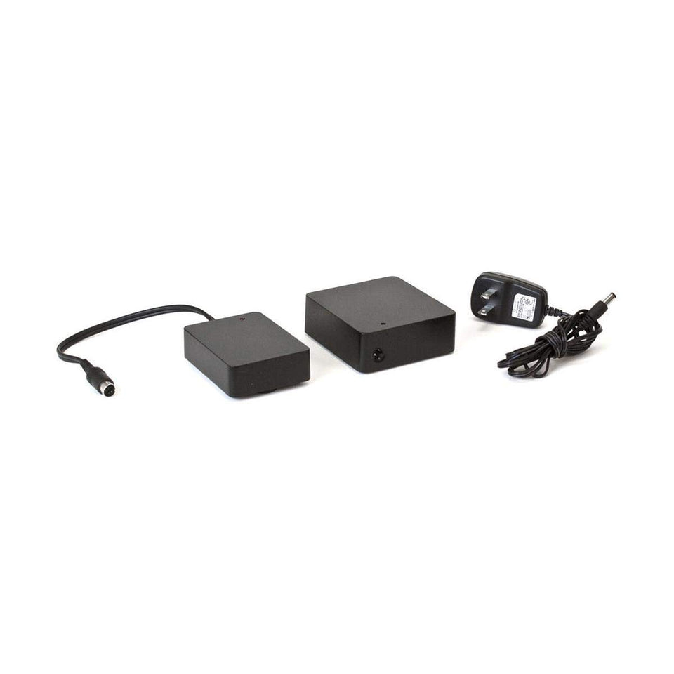 Klipsch WA-2 transmitter demonstrating easy plug-and-play setup for wireless bass.