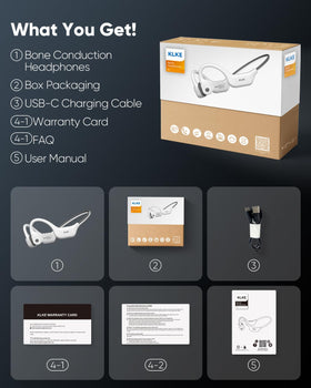 KLKE charging port and cable displaying convenient long battery life