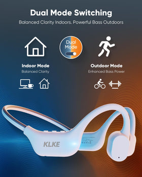 KLKE worn by runner demonstrating open-ear awareness and comfort