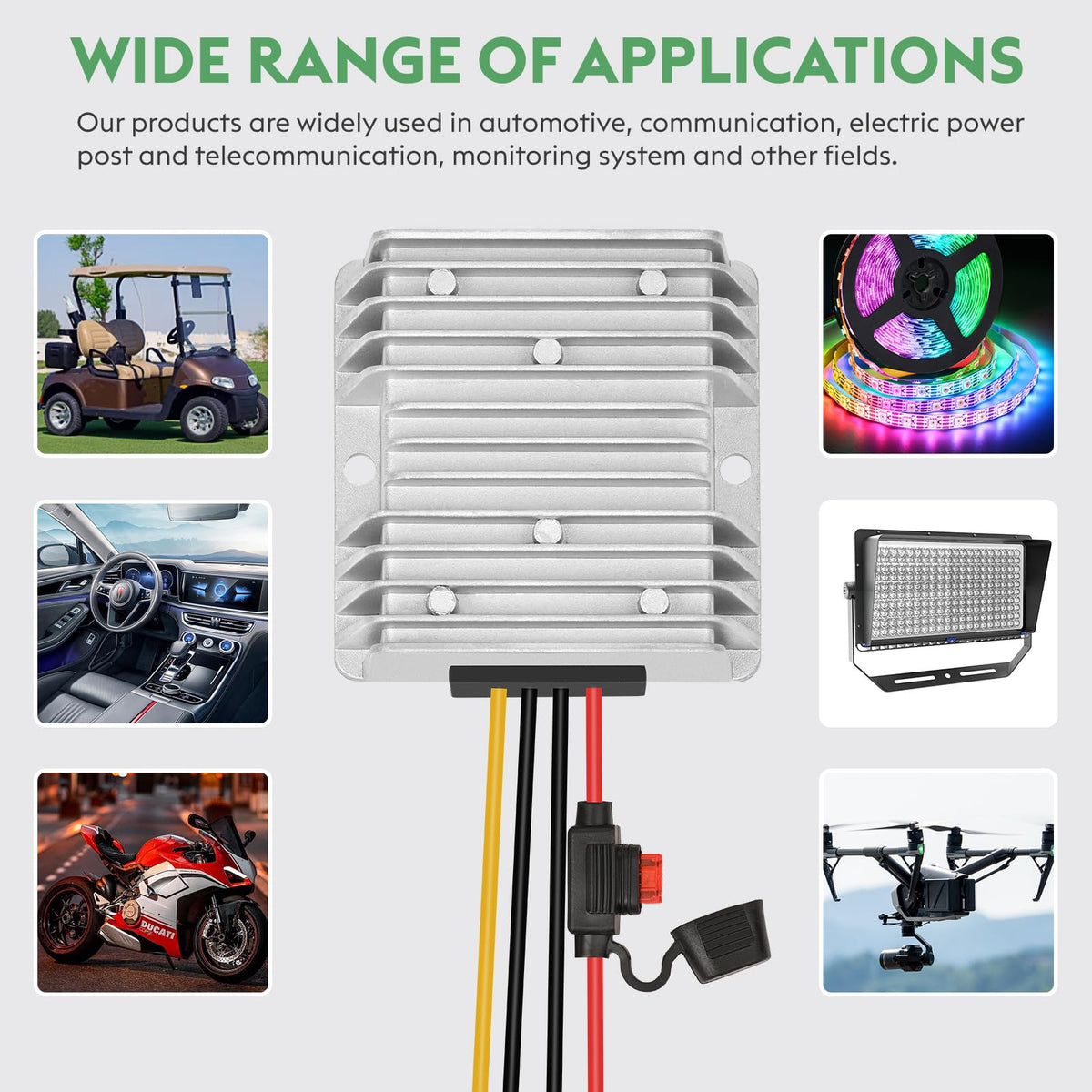 Klnuoxj buck converter ideal for golf carts and LED systems
