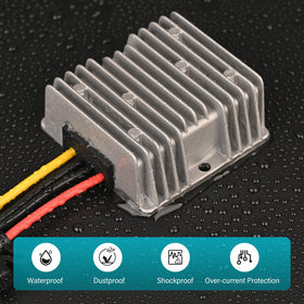 Klnuoxj converter installed in a golf cart for steady 12V power