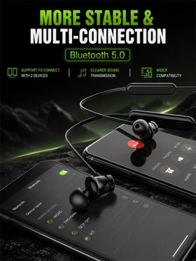 Klokol neckband sport design shown during workouts.