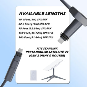 Klutchtech Starlink Gen2 compatible cable enabling fast data transfer.