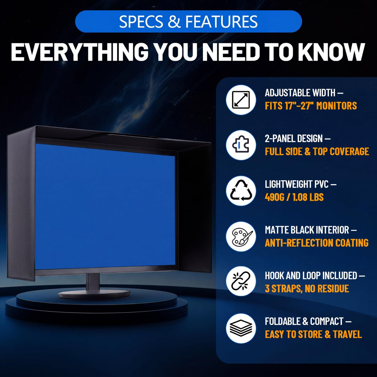 Klyyo Clyro no-tool setup hood installs quickly on any desk