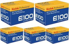 K&M Kodak Ektachrome E100 5-pack front view enables vivid color scans.
