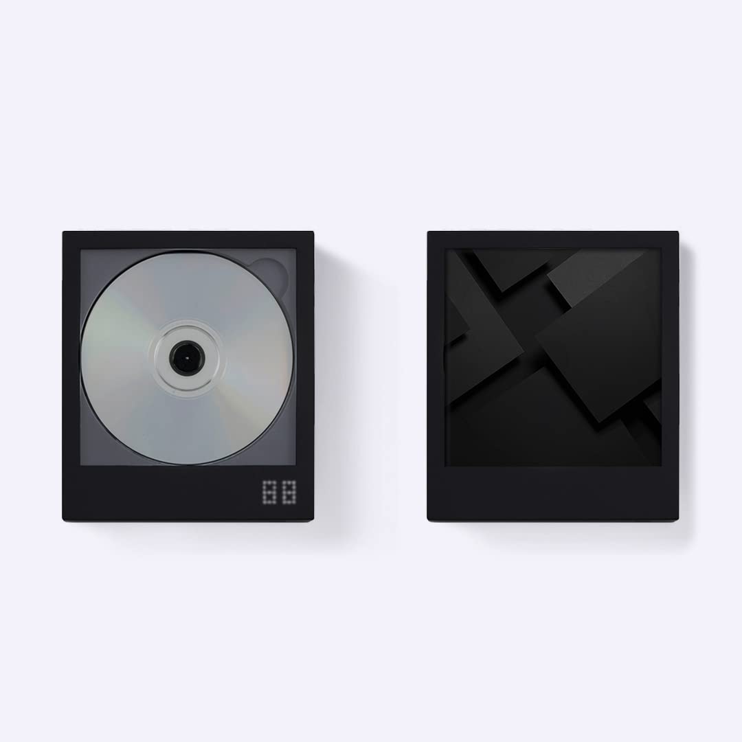 km5 CP1 black rechargeable Bluetooth CD player for on-the-go hi-fi listening.