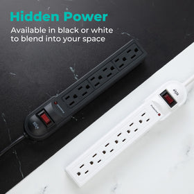 KMC 6-outlet surge protector 2-pack outlet panel for easy device plugging