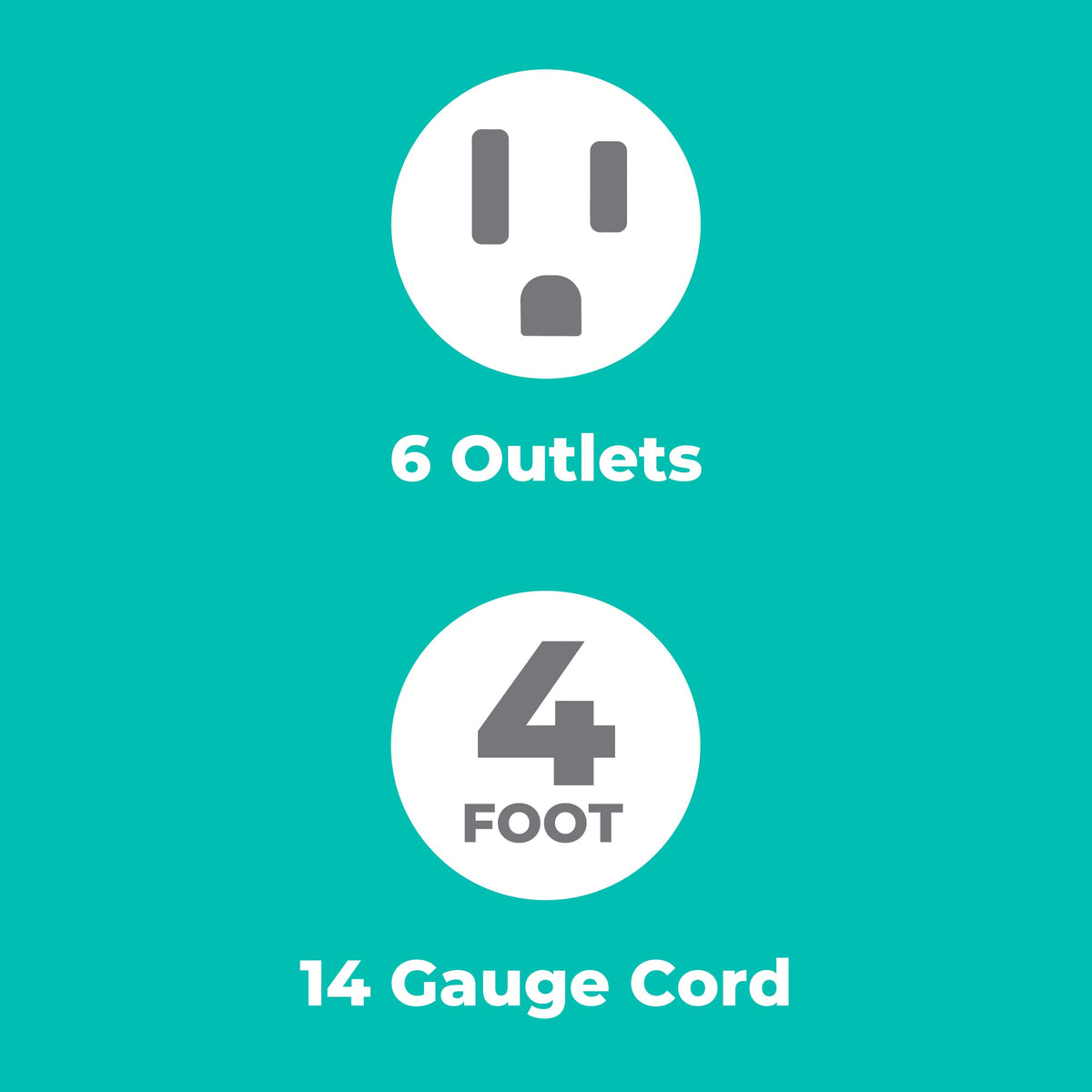 KMC 6-outlet surge protector 2-pack packaging ready for retail display
