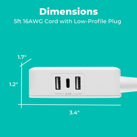 KMC compact design tucked behind furniture keeps outlets accessible