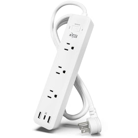 KMC USB-C PD surge protector front view for bedside use and easy access