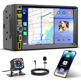 KMUTZY 7-inch car stereo HD screen for clear visuals and quick navigation