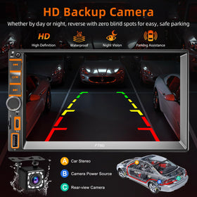 KMUTZY reversing camera with wide view and night vision aids parking