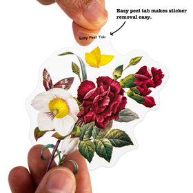 Knaid digitally printed floral sticker set delivers vivid colors for planners.