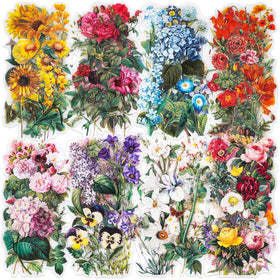Knaid vintage flower sticker in 3-4 inch size adds bold journaling accents.