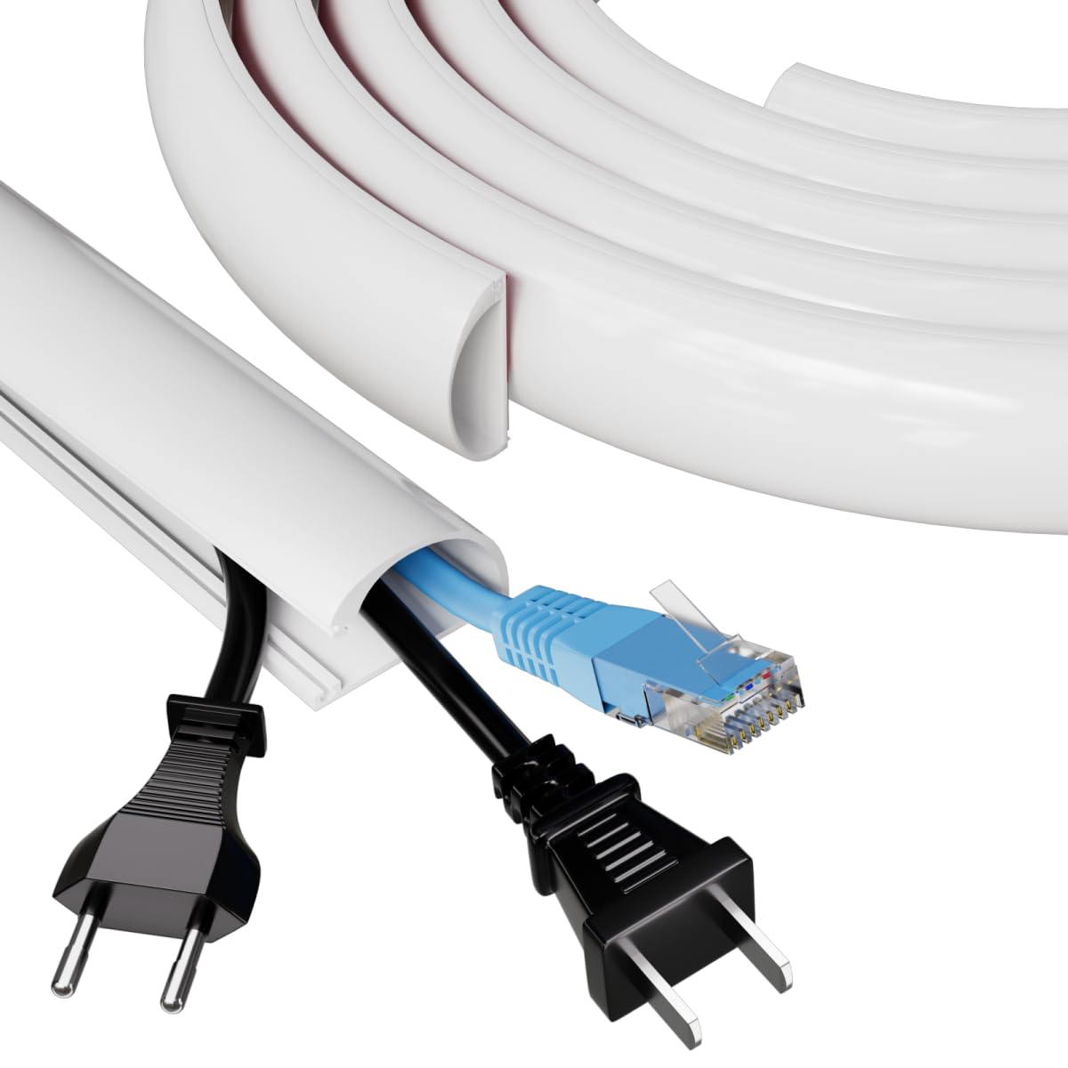 KNEELISA 39-inch side-open cord hider conceals TV cables neatly