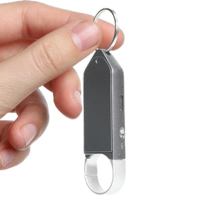 Knight Electronics KT-7000 keychain recorder front view for on-the-go meetings.