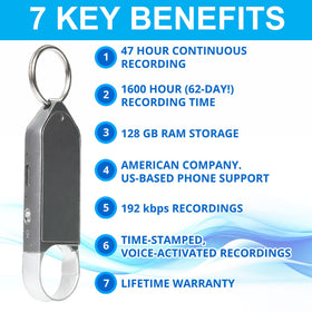 Knight Electronics KT-7000 voice activation mode captures sound when detected.