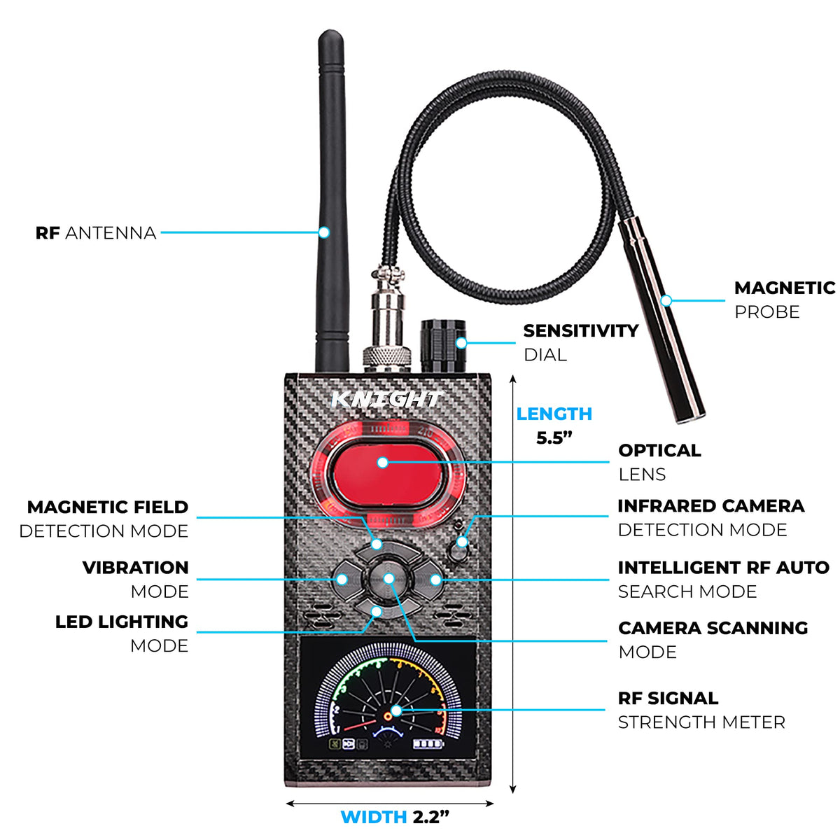 Knight KT-8000 compact travel design great for hotels and cars.