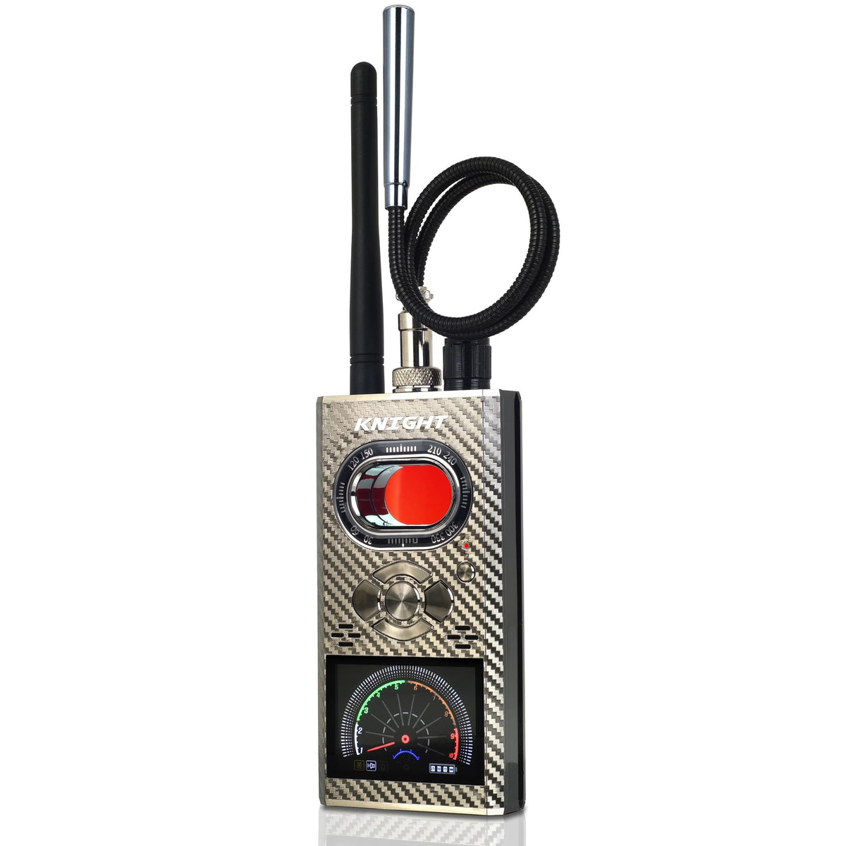 Knight KT-8000 front panel displaying detection modes for hidden devices.