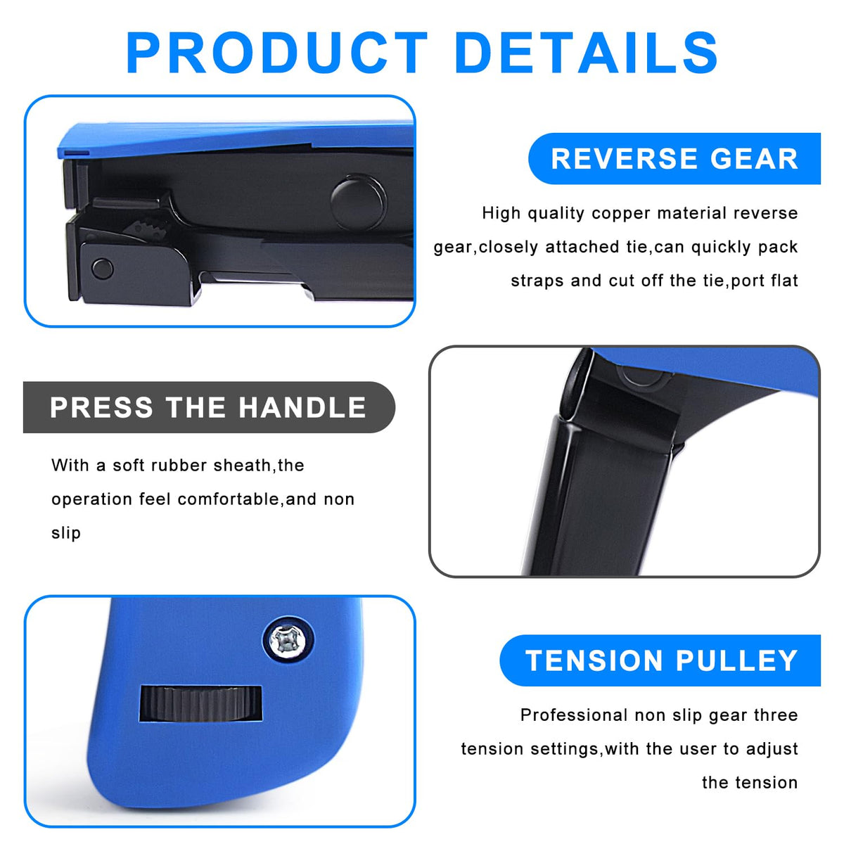 Knoweasy cable tie gun trigger action supports quick, consistent tightening.