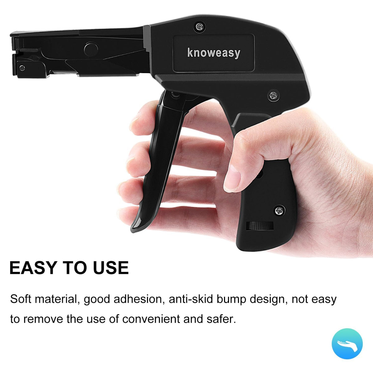 Knoweasy gun in use with wires to secure bundles