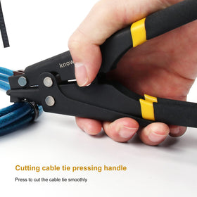 Knoweasy supports up to 0.35 inch width ties for various cables