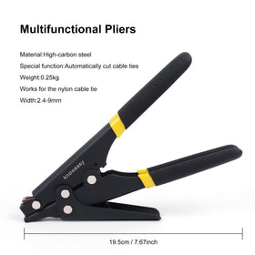 Knoweasy zip tie tool works with diverse widths for secure cable fastening