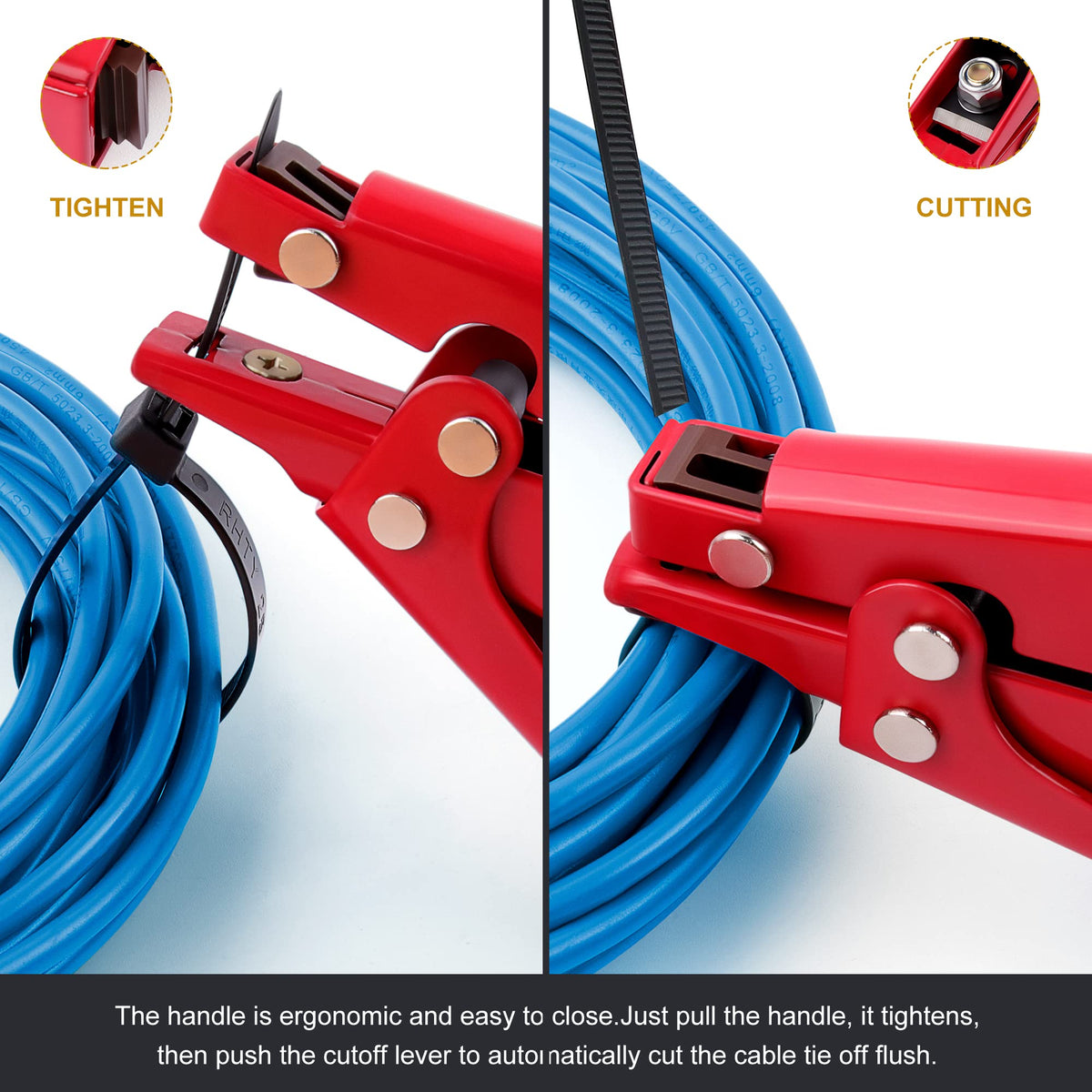 Knoweasy Zip Tie Tool width range compatibility supports versatile nylon ties