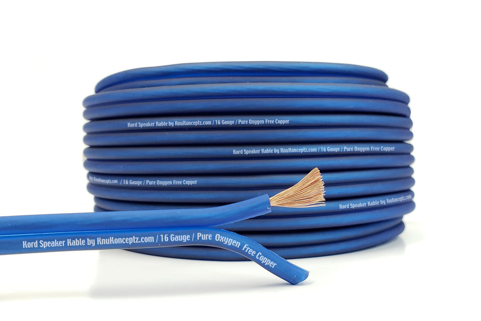 KnuKonceptz Kord Kable 50ft coil highlights OFC copper for clean, detailed sound.