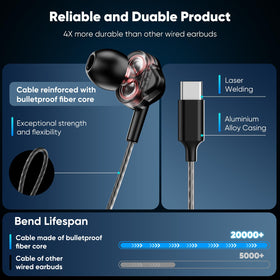 Koajim 710C ergonomic ear fins for a secure, noise-isolating fit