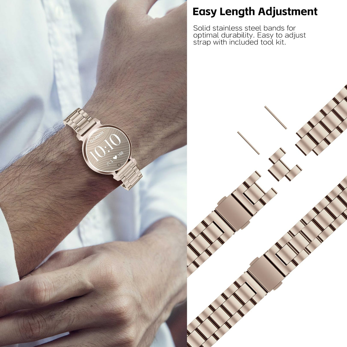 Koazon magnetic clasp band ensures a secure fit and easy fastening.