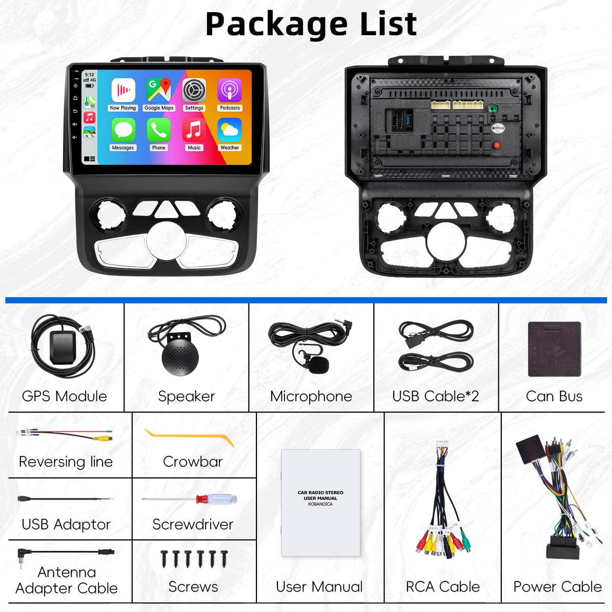 KOBANOICA easy installation guide supports Dodge Ram models 2013-2018