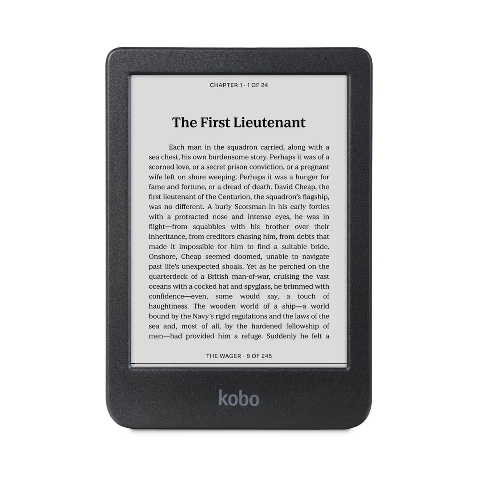 Kobo Clara BW glare-free display for daytime reading in sunlight