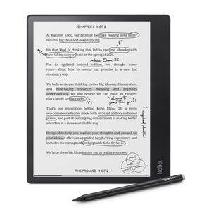 Kobo Elipsa 2E front view, ideal for immersive reading anywhere with glare-free display.