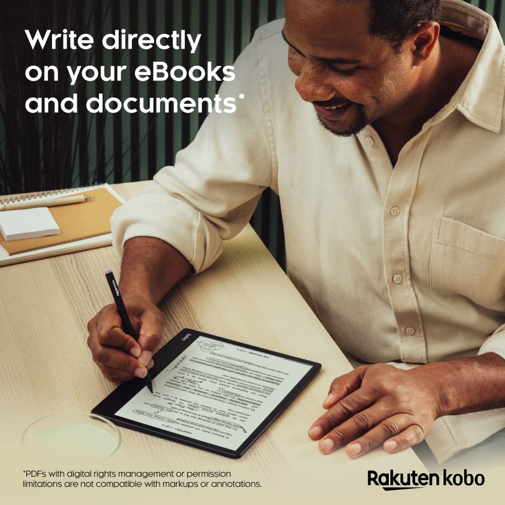 Kobo Elipsa 2E Stylus 2 in use for on-screen notes and annotations.