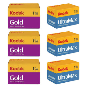 Kodak 35mm camera bundle on display, ready-to-use film setup.