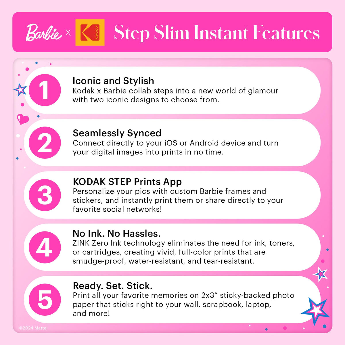 Kodak Barbie app enables quick sharing of memories to social networks.