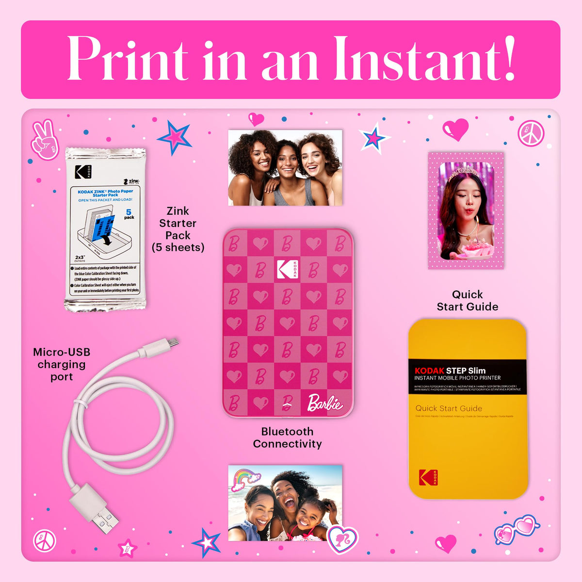 Kodak Barbie app for editing and printing with a tap.
