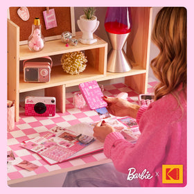 Kodak Barbie portable design fits in a pocket for spontaneous printing.