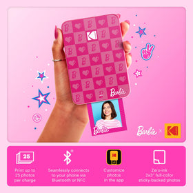Kodak Barbie printer enabling wireless printing from mobile devices.