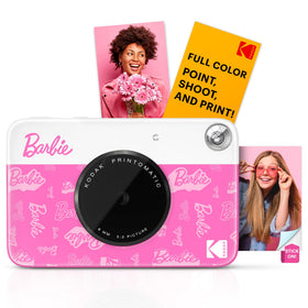 Kodak Barbie Printomatic front view showing compact design for on-the-go use