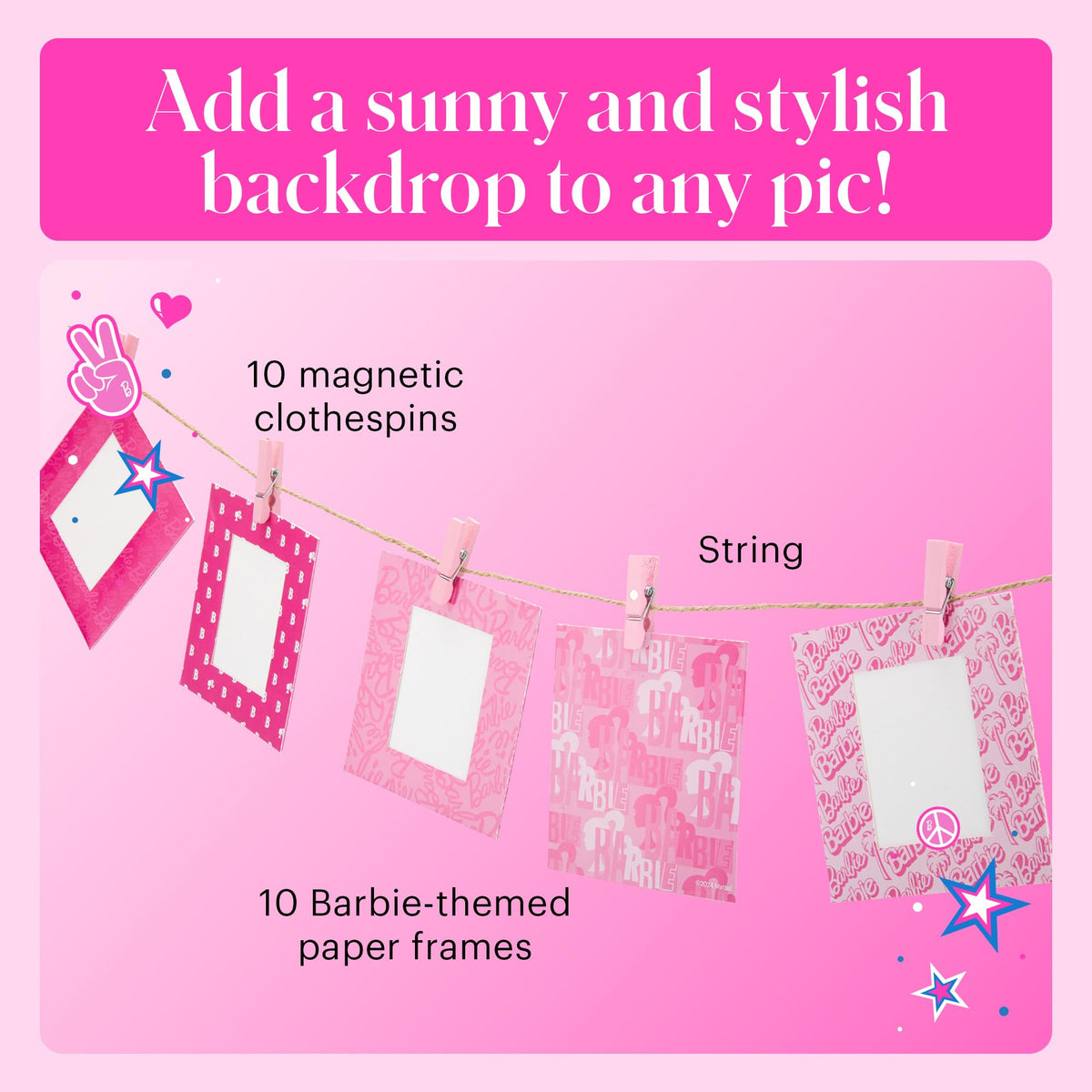 Kodak Barbie sticker and hanging frames, easy to decorate your memories.
