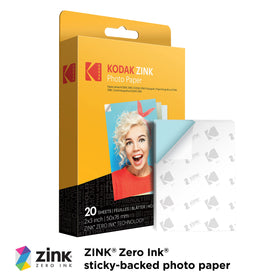Kodak Barbie ZINK paper sheets, smudge-proof and water-resistant prints.