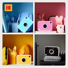 KODAK carrying case open with camera inside, protective transport benefit