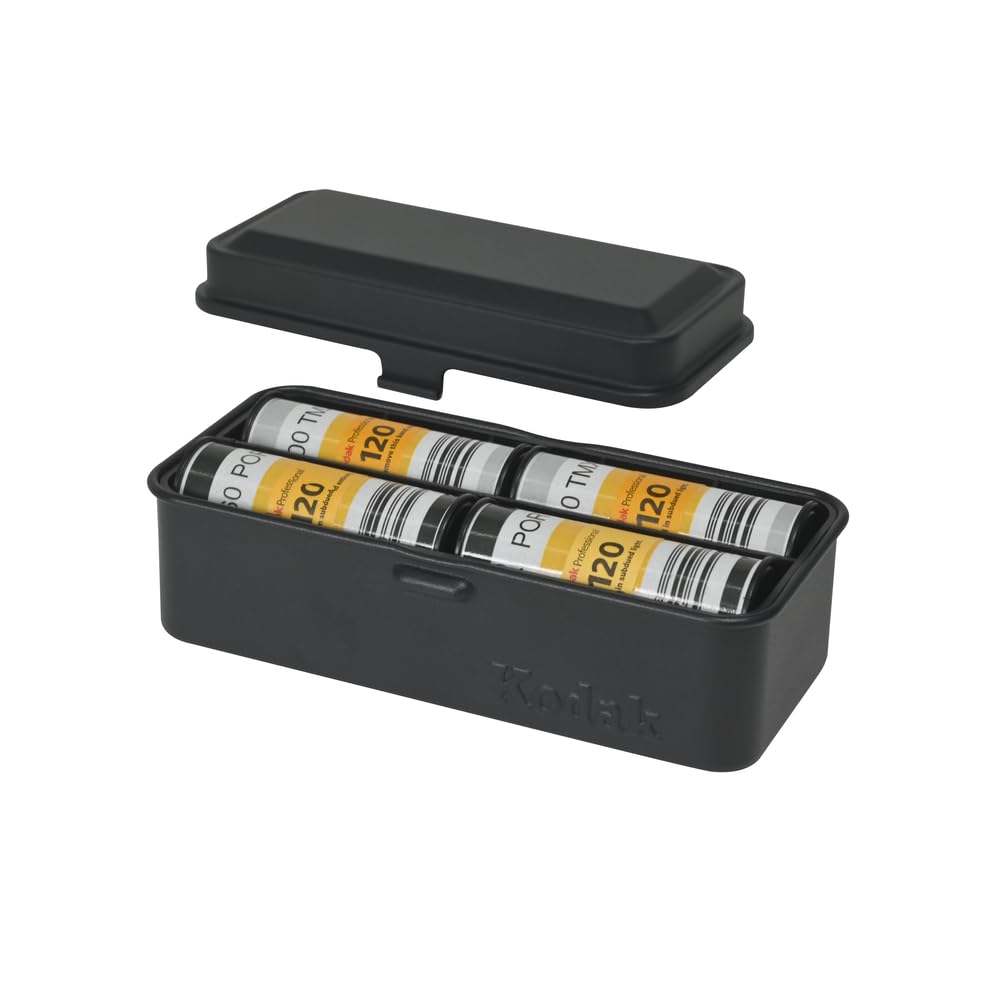 KODAK case on studio shelf showing tidy film storage and display