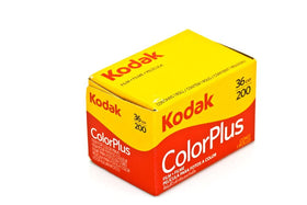 KODAK ColorPlus 200 canister close-up revealing film leader and clarity for loading